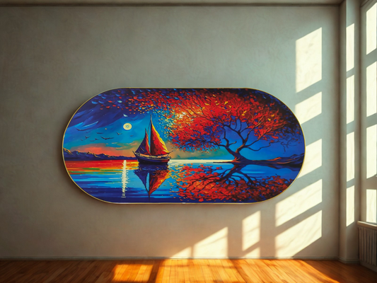 Eternal Voyage - Painting (Dimension 38X20 Inch)