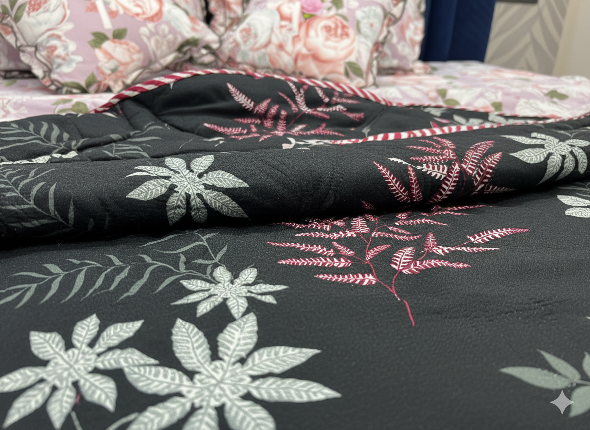 Abstract Petals - Comforter for Double Bed (Reversible )
