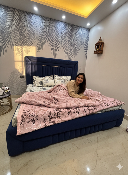 Pink Willow Branch Print - Comforter (Reversible)