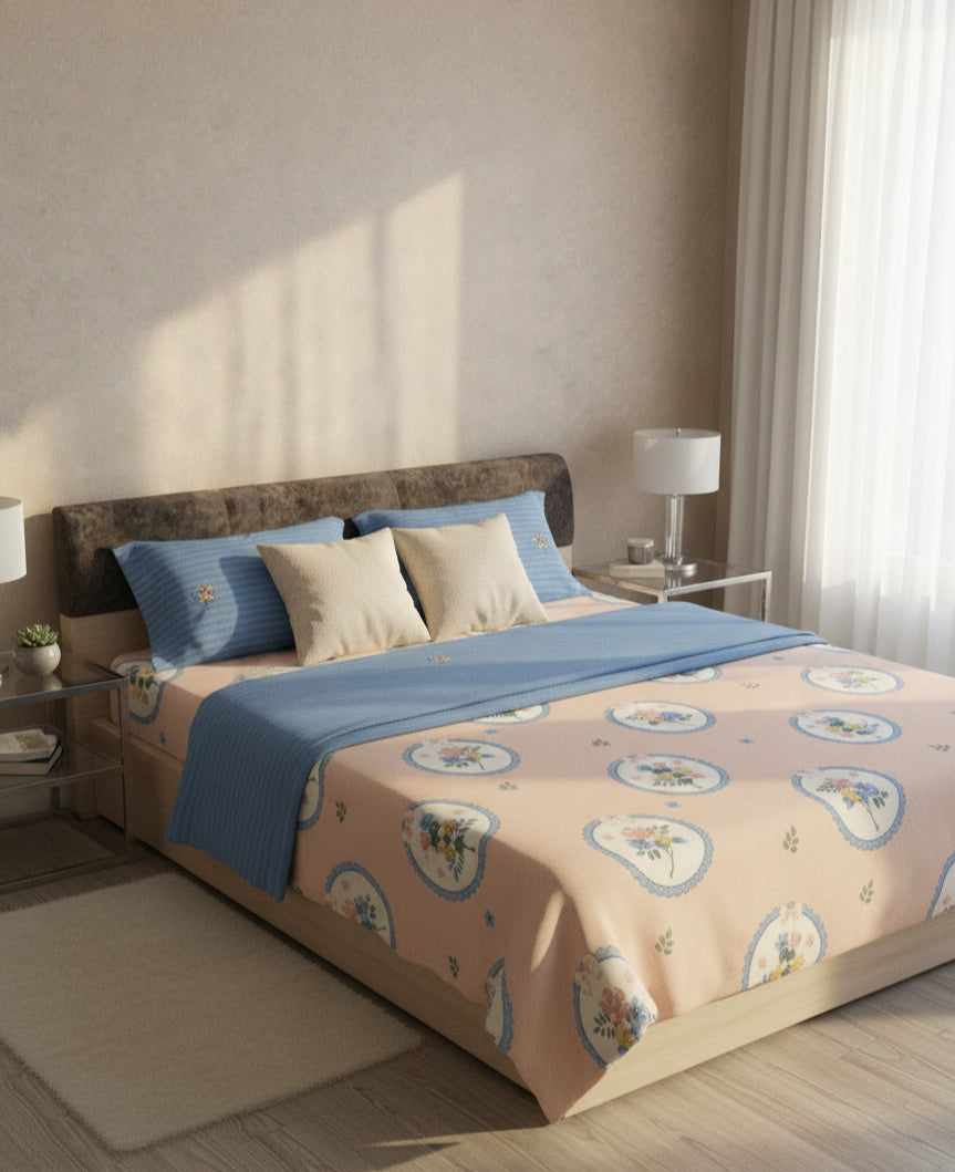 The Apricot Garden - Bedsheet (Luxury)