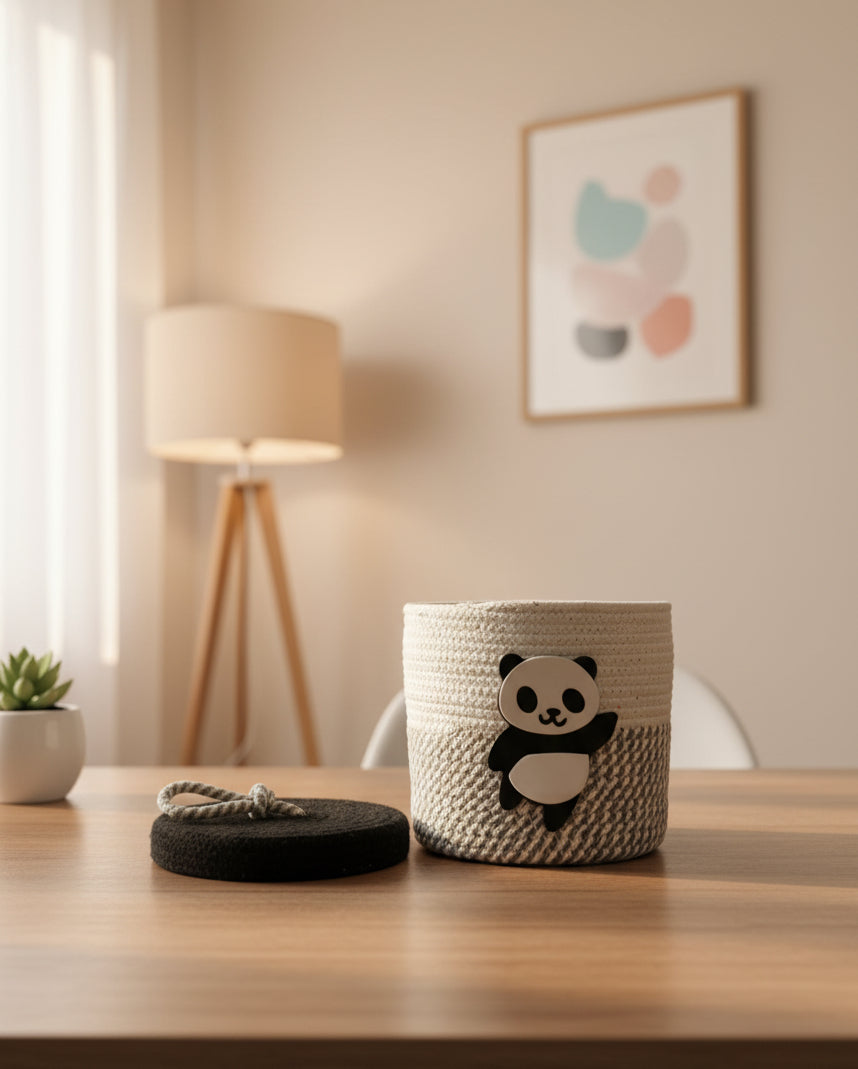 Panda Pal - Woven Storage Basket