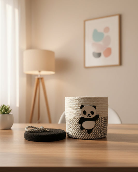 Panda Pal - Woven Storage Basket