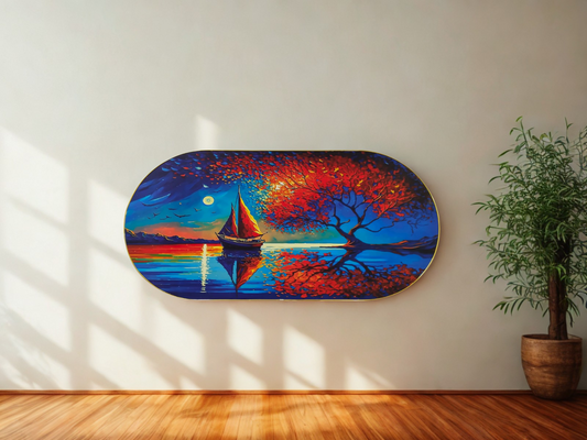 Eternal Voyage - Painting (Dimension 38X20 Inch)