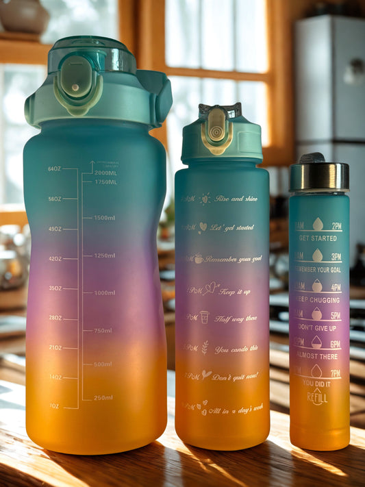 Home Accents 3-in-1 Water Bottle Set (2000ml+900ml+300ml)