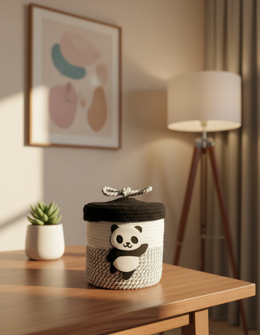 Panda Pal - Woven Storage Basket