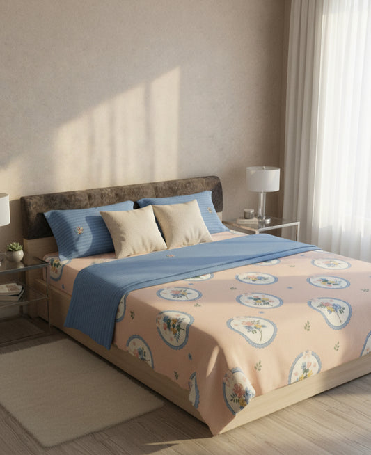 The Apricot Garden - Bedsheet (Luxury)