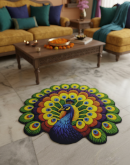 Peacock Majesty - 3D Floor Mat (Waterproof)