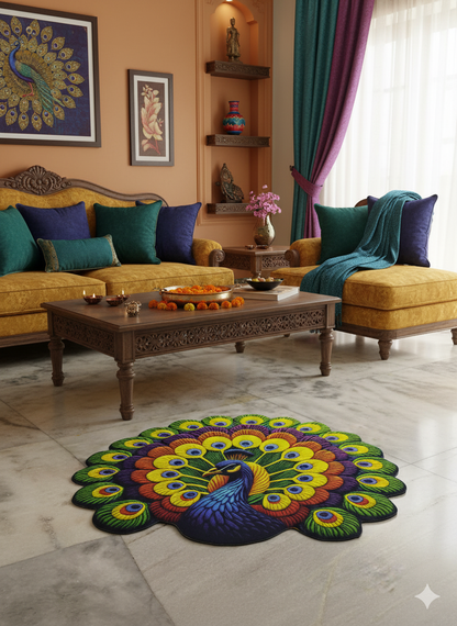 Peacock Majesty - 3D Floor Mat (Waterproof)