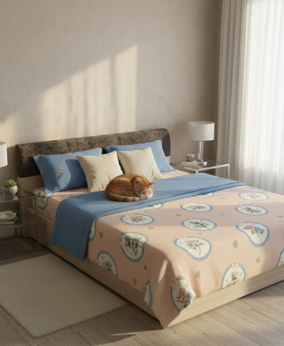 The Apricot Garden - Bedsheet (Luxury)