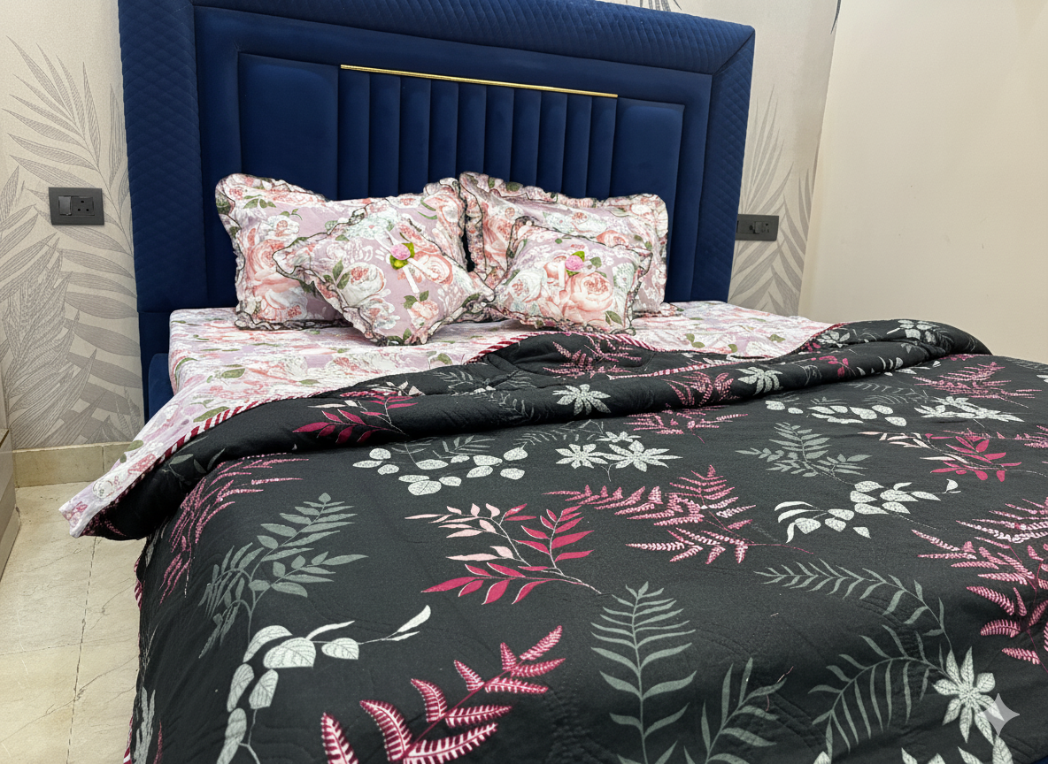 Abstract Petals - Comforter for Double Bed (Reversible )
