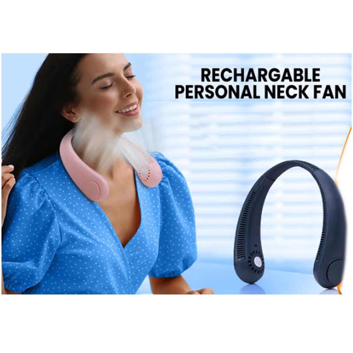 BreezeGo Neck Fan - Hands-Free Cooling Comfort