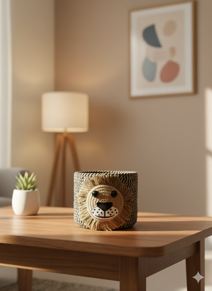 Leo the Lion - Handcrafted Storage Basket