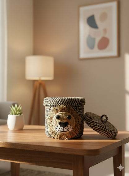 Leo the Lion - Handcrafted Storage Basket