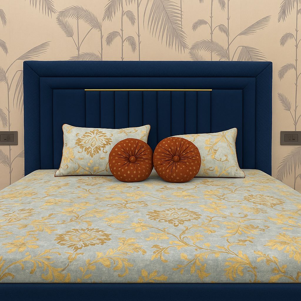 Golden Bloom - Luxury 5-Piece Bedding Set